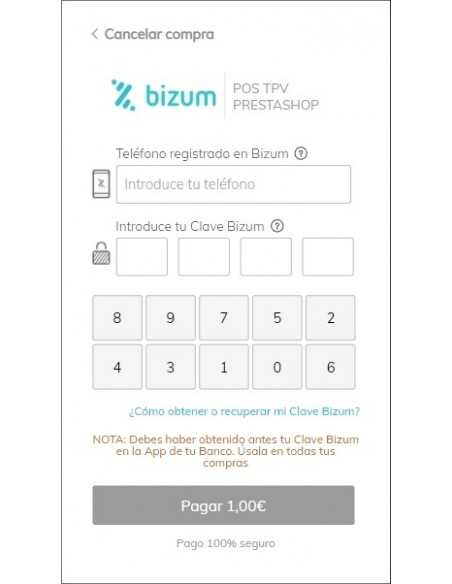 Bizum, código QR en el ticket desde el TPV