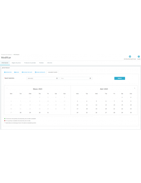 Módulo Booking pro sistema de reservas