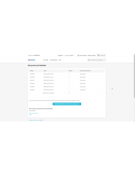 Module de points de fidélité